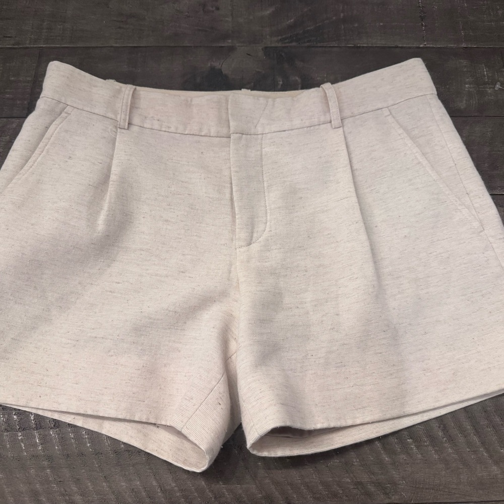 Vince High-Rise Cream Tailored Women's Shorts